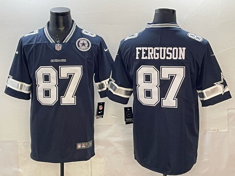 2026 Men Dallas Cowboys #87 Ferguson Blue 2th generations Nike Limited NFL Jersey style 007->dallas cowboys->NFL Jersey